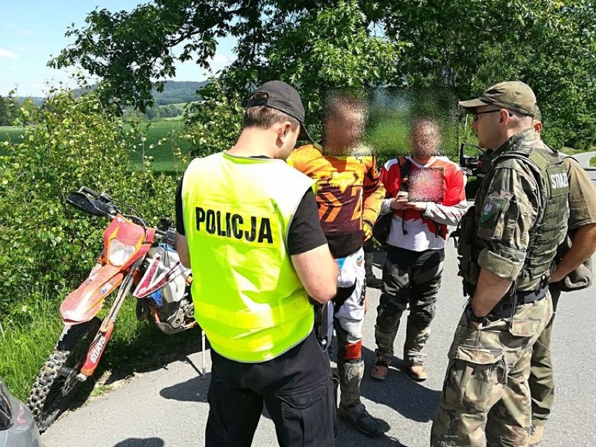 Nie ma żartów! Wysokie mandaty posypały się za jazdę motocyklami crossowymi po lesie! 