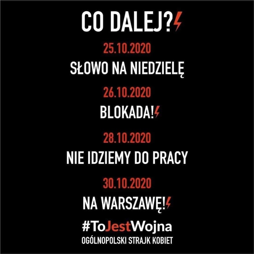 Plakat informacyjny ogólnopolskiego strajku