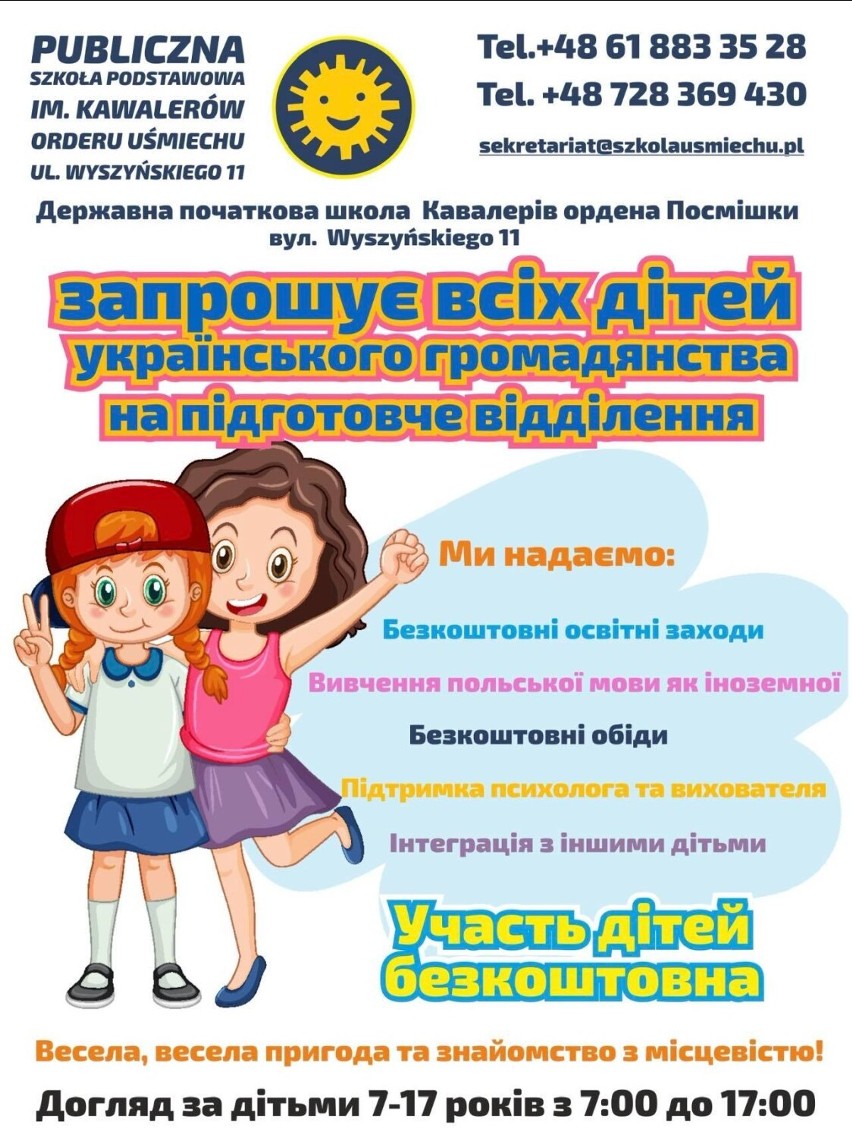Pomogą dzieciom z Ukrainy w edukacji. Szkoła Podstawowa im....