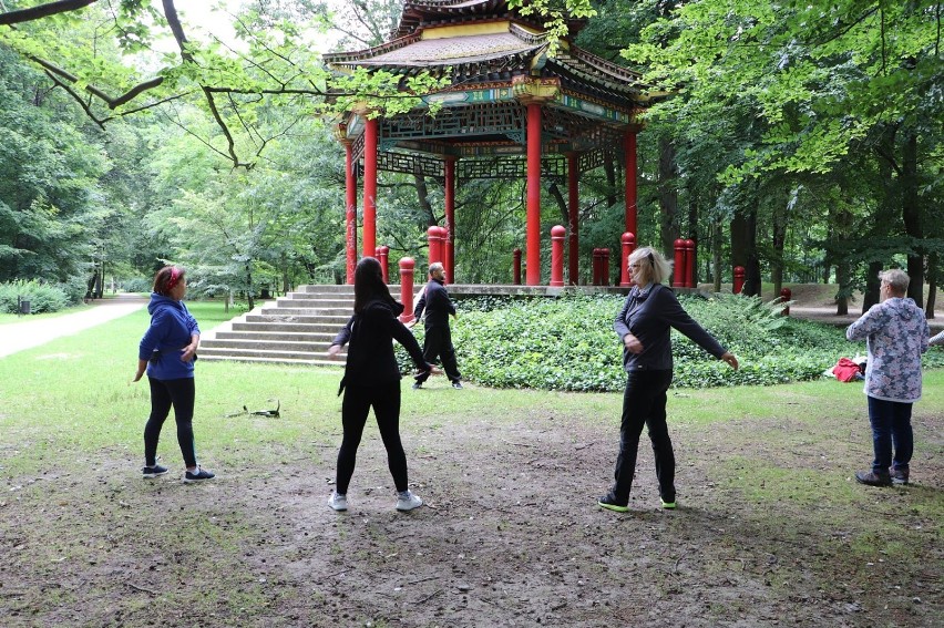 Kaliscy seniorzy trenują tai chi w Parku Miejskim ZDJĘCIA