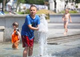 Kurtyny wodne stanęły w Piotrkowie. Mają ochładzać mieszkańców w upalne dni