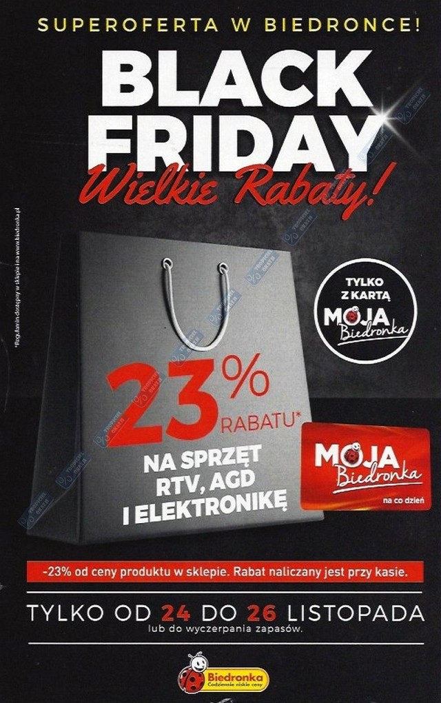 Jakie oferty czekają na Ciebie podczas Black Friday w innych sklepach? Kliknij tutaj:
Black Friday 2017 - promocje w Czarny Piątek [gazetka BIEDRONKA, AUCHAN, LIDL, TESCO, JYSK...]