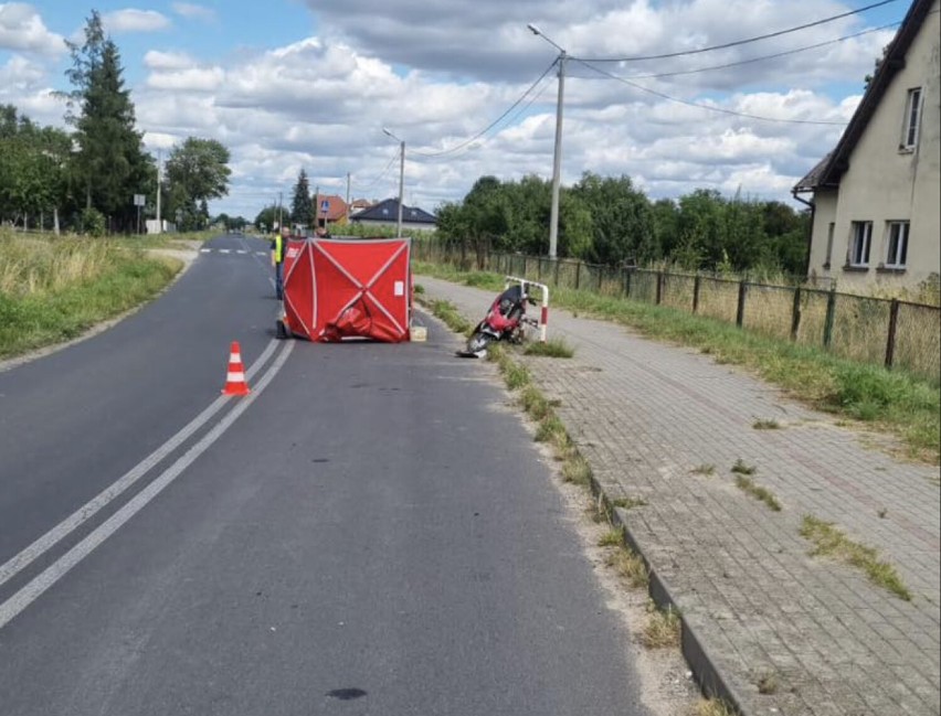 Gmina Kłecko. Tragiczny wypadek 55-letniego motorowerzysty