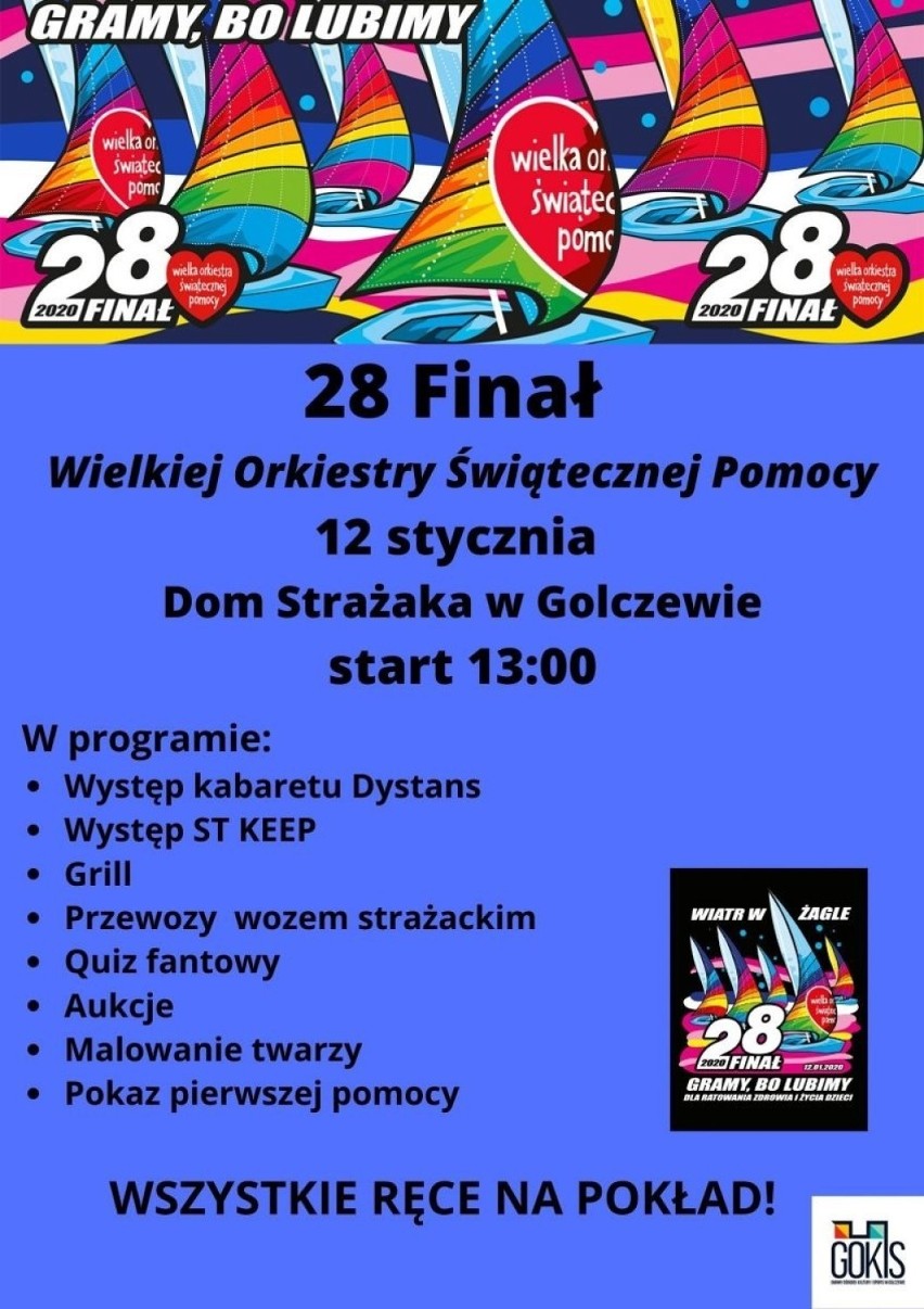 Program 28. Finału WOŚP w poszczególnych gminach naszego powiatu