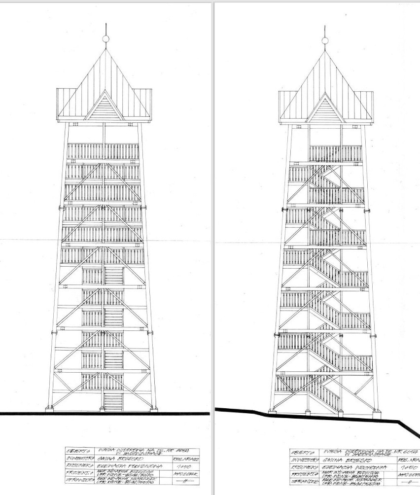 Wieża widokowa na Bocheńcu w Jadownikach - projekt