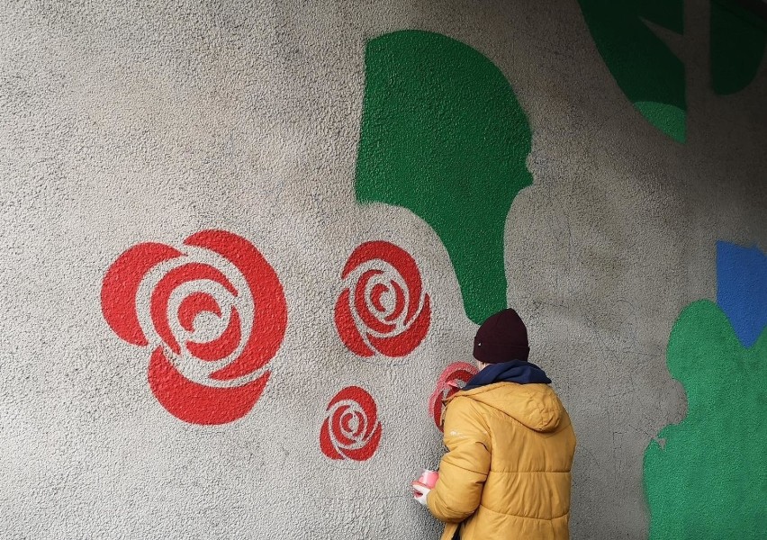 Nowy mural na rondzie Mogilskim w Krakowie