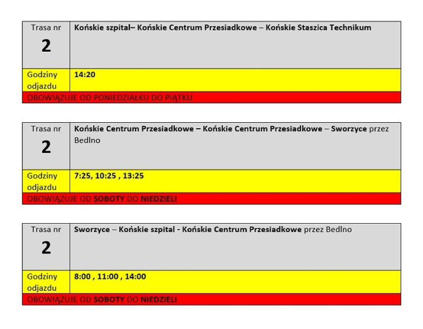 Rozkłady jazdy komunikacji publicznej na terenie gminie Końskie. Sprawdź, ile kosztują bilety. Zobacz trasy autobusów