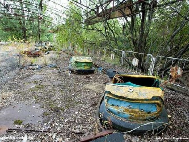 Wesołe miasteczko w napromieniowanym mieście Prypeć, koło Czarnobyla na Ukrainie / fot. Łukasz Kosakowski