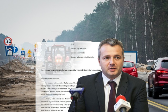 Podpisani pod pismem zarzucają wojewodzie, że przekazuje z opóźnieniem miastu Bydgoszcz tereny pod inwestycje drogowe.