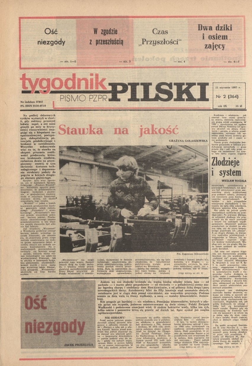 Mroźna zima, nowy wojewoda i ozłocona Renata - "Tygodnik Pilski" w cytatach (1986/87)