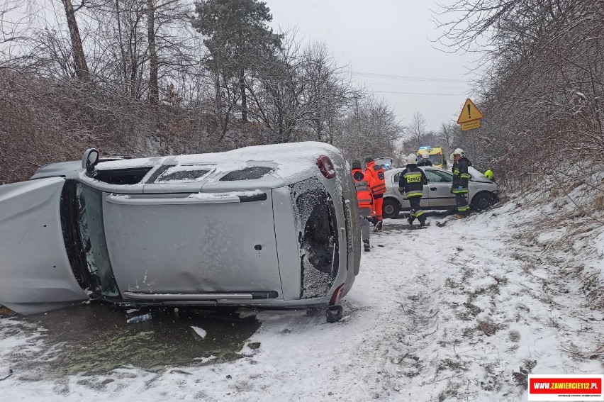 Wypadek w Niegowonicach na ulicy Kolejowej