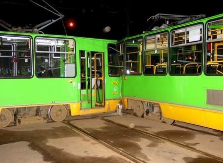 Wczoraj doszło do drugiego w ciągu dwóch dni wypadku tramwajowego w Poznaniu.  Fot.: W. Wylegalski