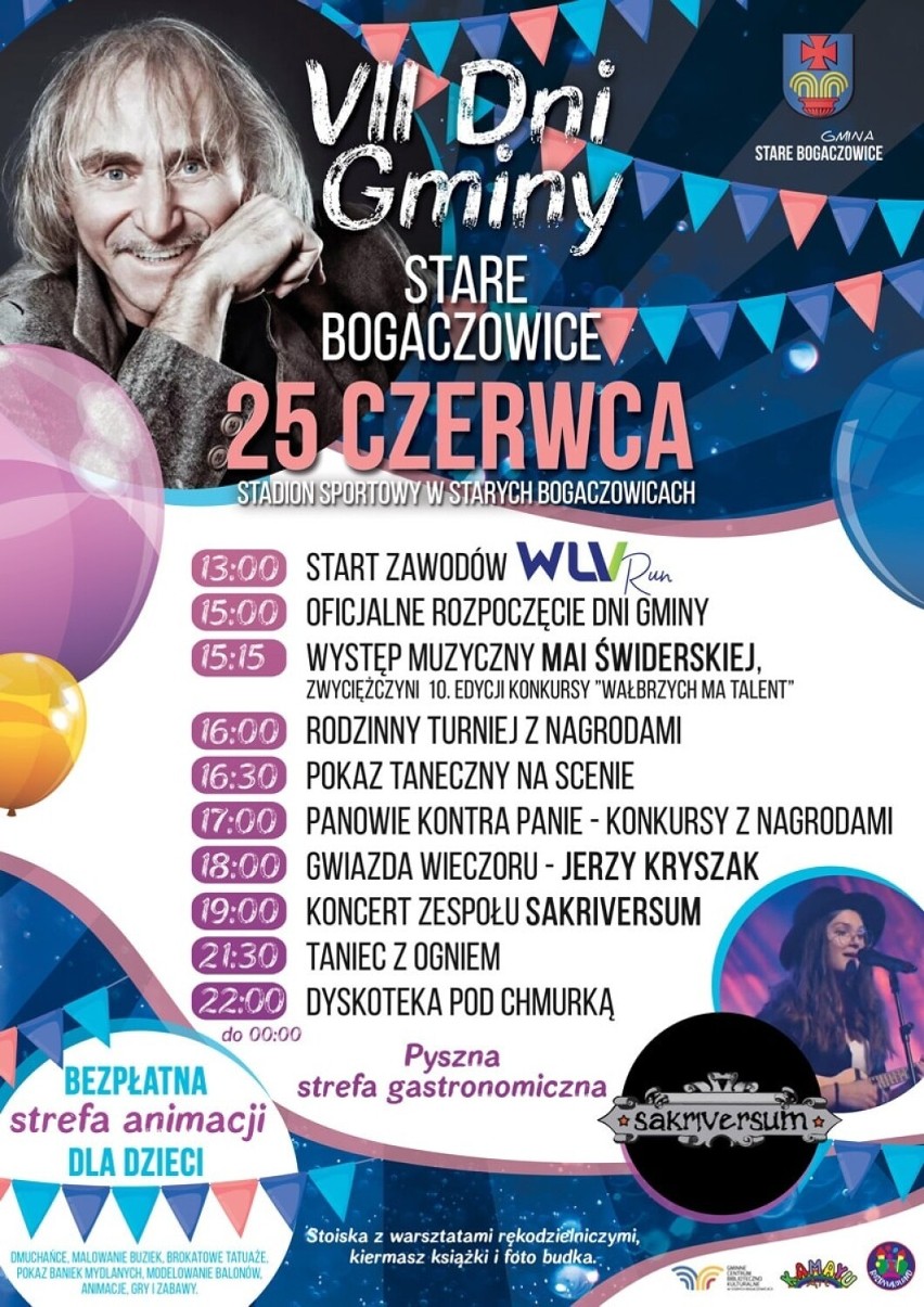 Weekend 24 – 26 czerwca w Wałbrzychu i okolicy/Dni Gminy Stare Bogaczowice
