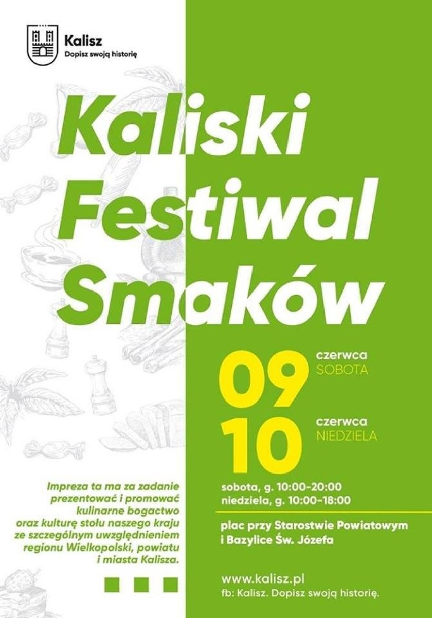 Kaliski Festiwal Smaków. Zobacz, jakie kulinarne atrakcje przygotowano w tym roku