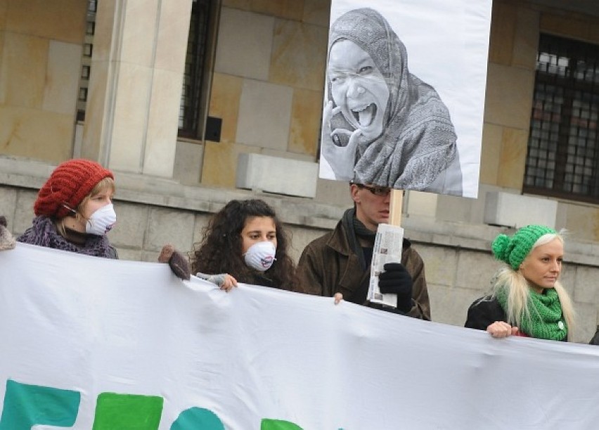 Akcja Greenpeace pod Ministerstwem Gospodarki [zdjęcia]