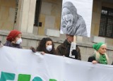 Akcja Greenpeace przed Ministerstwem Gospodarki [zdjęcia]