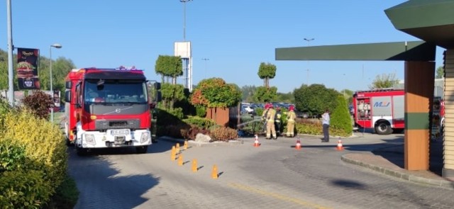 Pożar śmietników przy restauracji McDonald's w Olkuszu