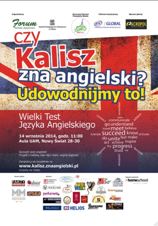 Wielki Test Języka Angielskiego odbędzie się także w Kaliszu