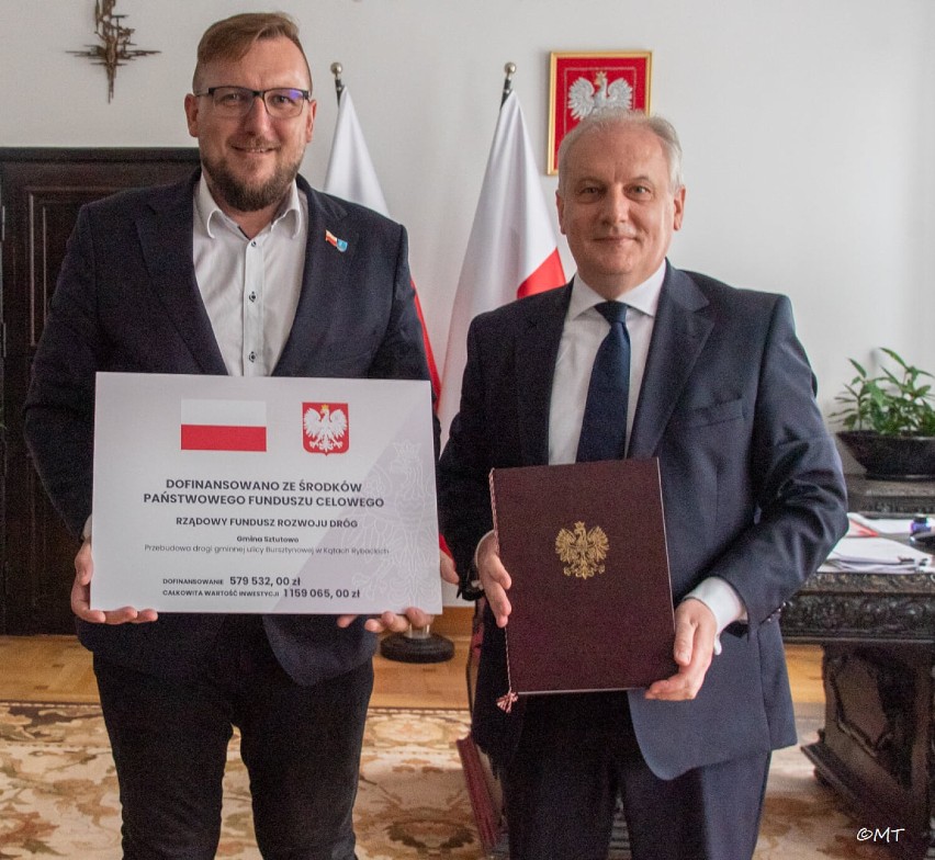 Dofinansowanie dla gminy Sztutowo. Dodatkowe fundusze na przebudowę drogi w Kątach Rybackich