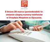 Zmiana numerów telefonów telefonicznych do Urzędu Miasta w Opocznie