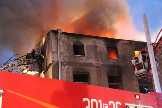 Pożar pustostanu na Zgierskiej