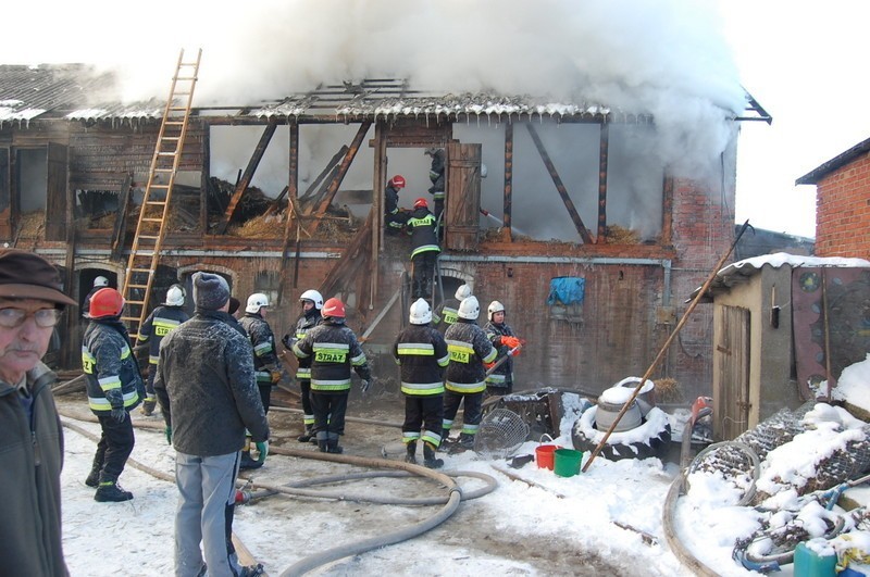 Spłoneła stodoła w Borzytuchomiu