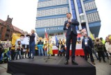 Szymon Hołownia w Katowicach [ZDJĘCIA]. "Chciałbym zademonstrować moją solidarność ze Śląskiem"