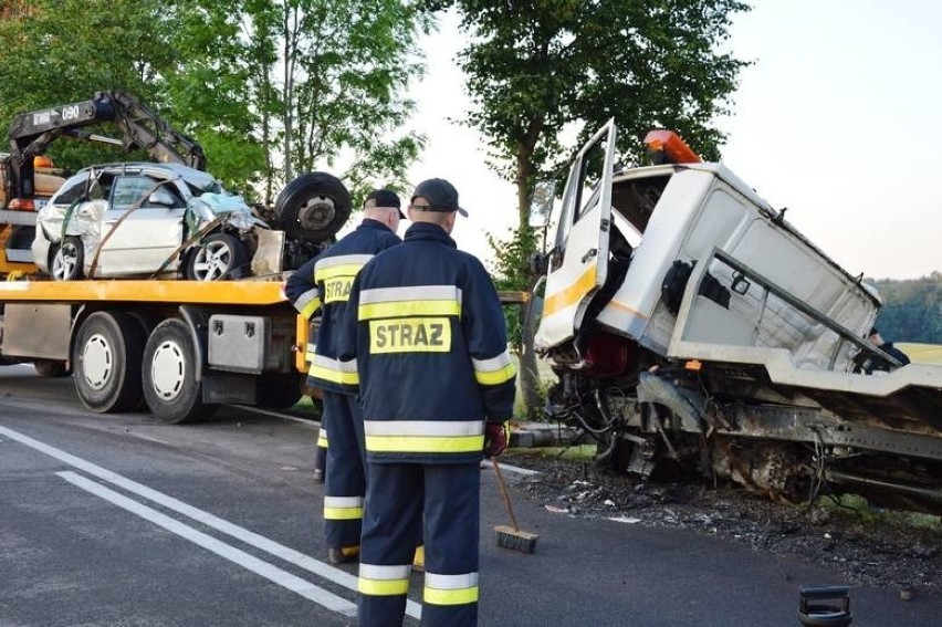 Wypadek na drodze nr 20 między Mokrzynem, a Półcznem. Sylwia...