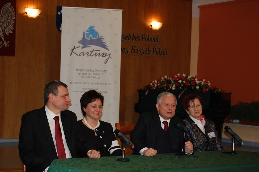 Lech Kaczyński odwiedził Kartuzy