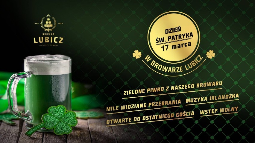 Czwartek o godzinie 12:00
Browar Lubicz
Lubicz 17J

Zielone...