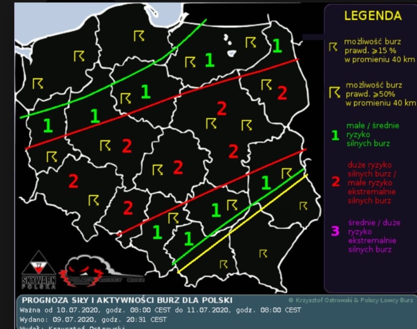 Nad Dolny Śląsk nadciągają groźne burze. Zagrożony jest także Głogów, Polkowice, Lubin i reszta regionu