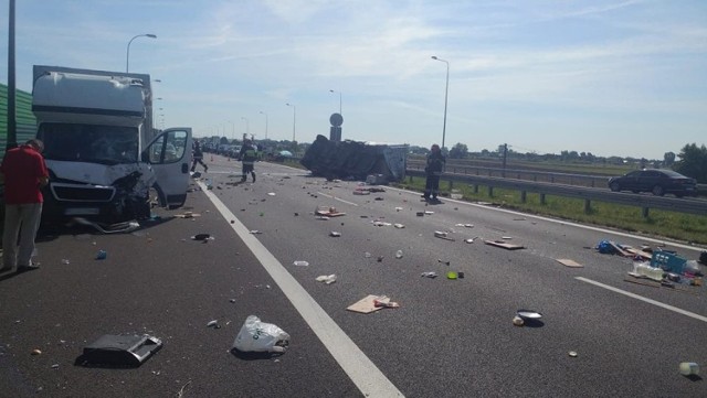 Wypadek 13 sierpnia 2018 roku na S3 na wysokości Gorzowa Wielkopolskiego. Droga po wypadku została zablokowana.