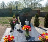 Na grobie Zenona Kujawskiego w Chełmcach