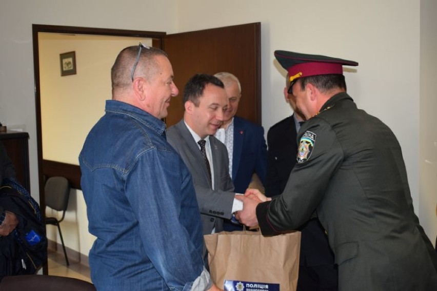 Policjanci z Ukrainy odwiedzili komendę policji w Wolsztynie
