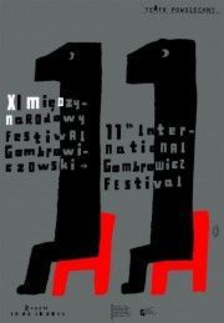 Plakat XI Międzynarodowego Festiwalu Gombrowiczowskiego w...