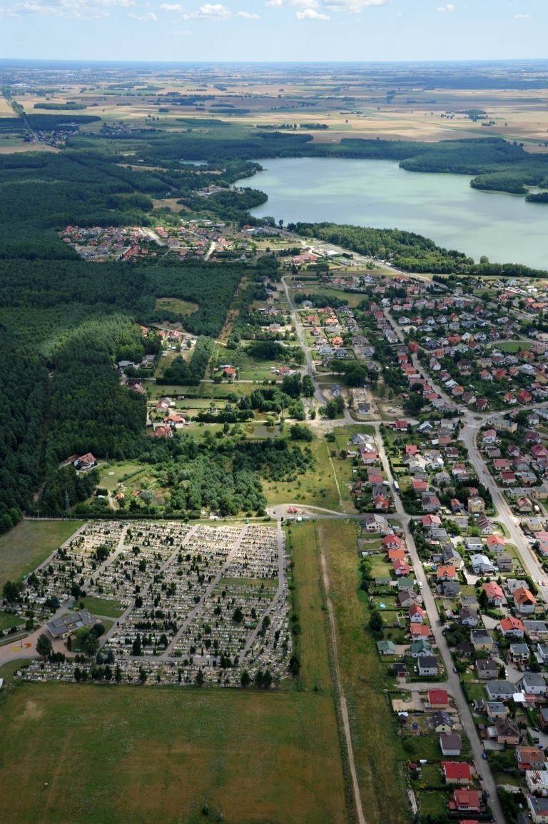 Człuchów z lotu ptaka. Lipiec 2013