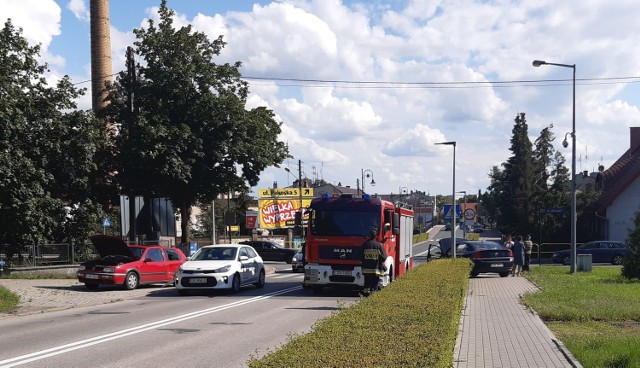 Wypadek na ul. Świętego Wojciecha w Barcinie.