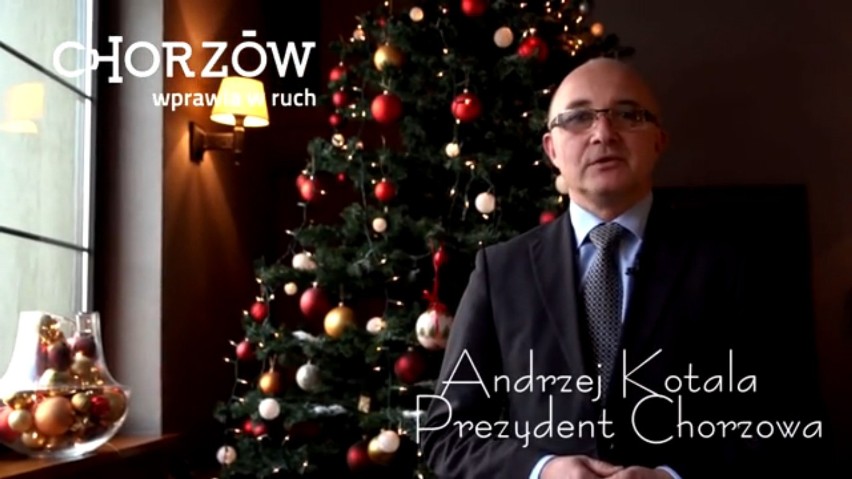 Prezydent Chorzowa Andrzej Kotala składa świateczne życzenia mieszkańcom [WIDEO]