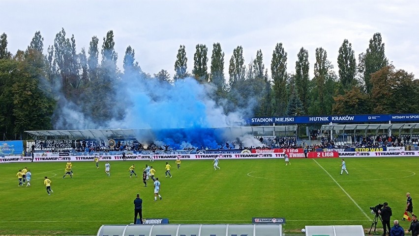 Hutnik Kraków - Motor Lublin, kibice na meczu