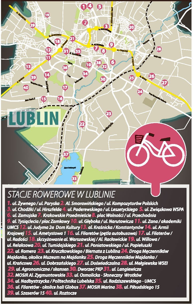 W 2014 r. w Lublinie powstanie sieć wypożyczalni rowerów