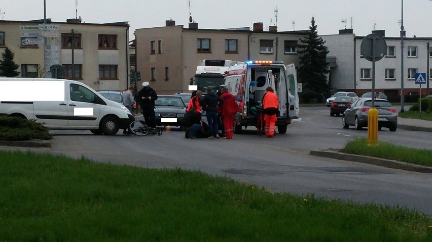 Potrącenie rowerzysty na ulicy Raszkowskiej w Krotoszynie