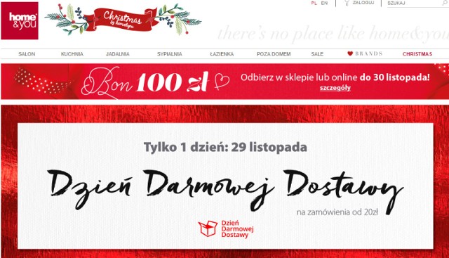 home&you
bon 100 zł
kod rabatowy: BLACK FRIDAY
aktualne tylko do 30.11.2016