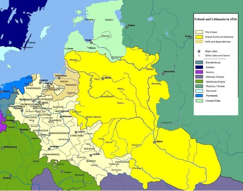 Polska i Litwa w 1526 roku.