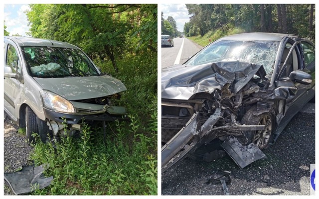 Citroen zderzył się z volvo na drodze Włocławek - Kowal. Kierowca volvo odniósł lekkie obrażenia i został opatrzony przez załogę ratownictwa medycznego