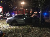 Gmina Nekla: Na Barczyźnie mercedes uderzył w drzewo 