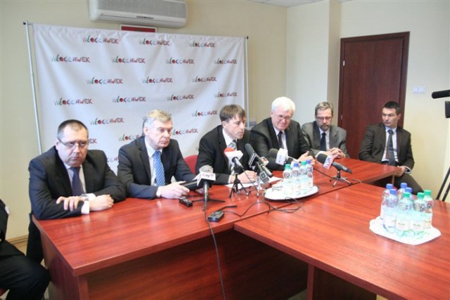 Konferencja prasowa na której poinformowano, że firma Solvay we Włocławku rozpoczyna inwestycję wartą 75 milionów euro