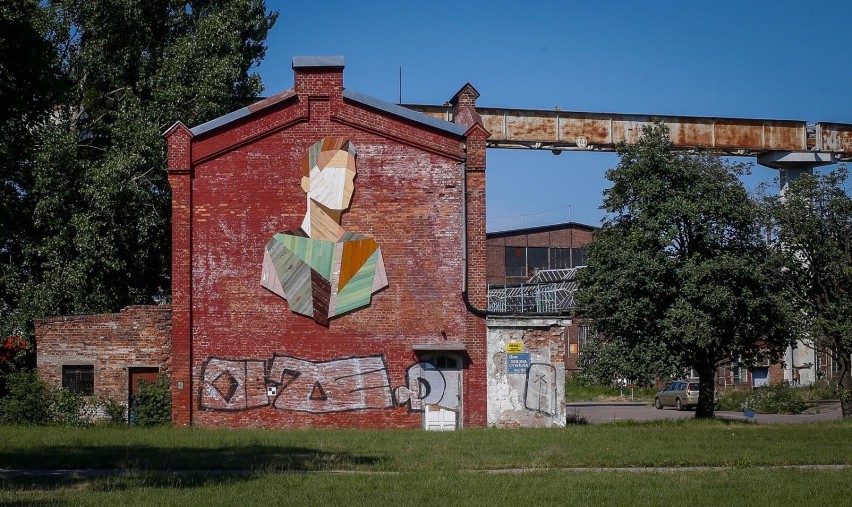 Mural na terenie Młodego Miasta w Gdańsku