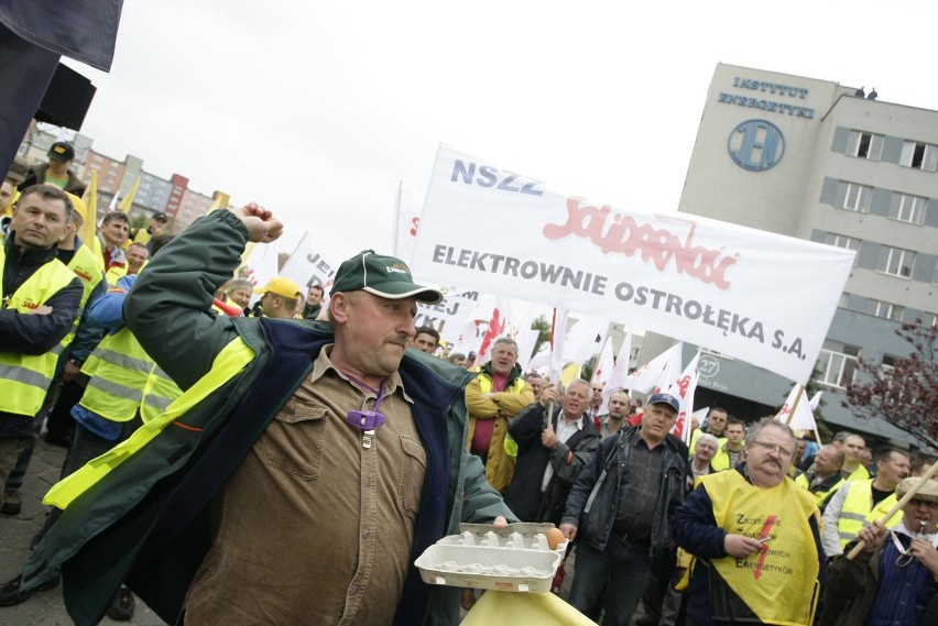 Protesty pracowników Energi odbywały się także w 2010 roku.