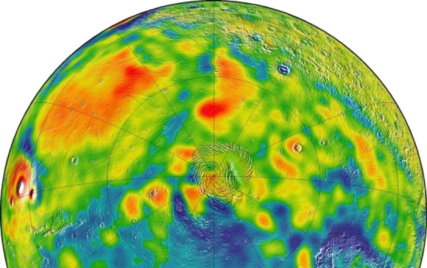 Dzięki nowej grawitacyjnej mapie Marsa możemy lepiej poznać jego wnętrze