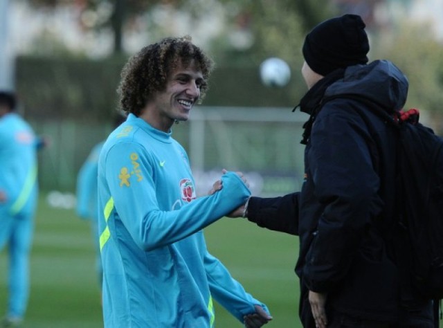 David Luiz. Trening Brazylijczyków